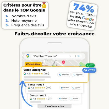 Plaque Mapétoile — Avis Google pour Restaurateurs