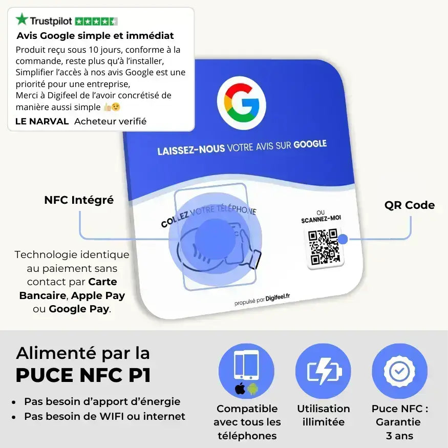 Plaque Mapétoile — Avis Google pour Restaurateurs