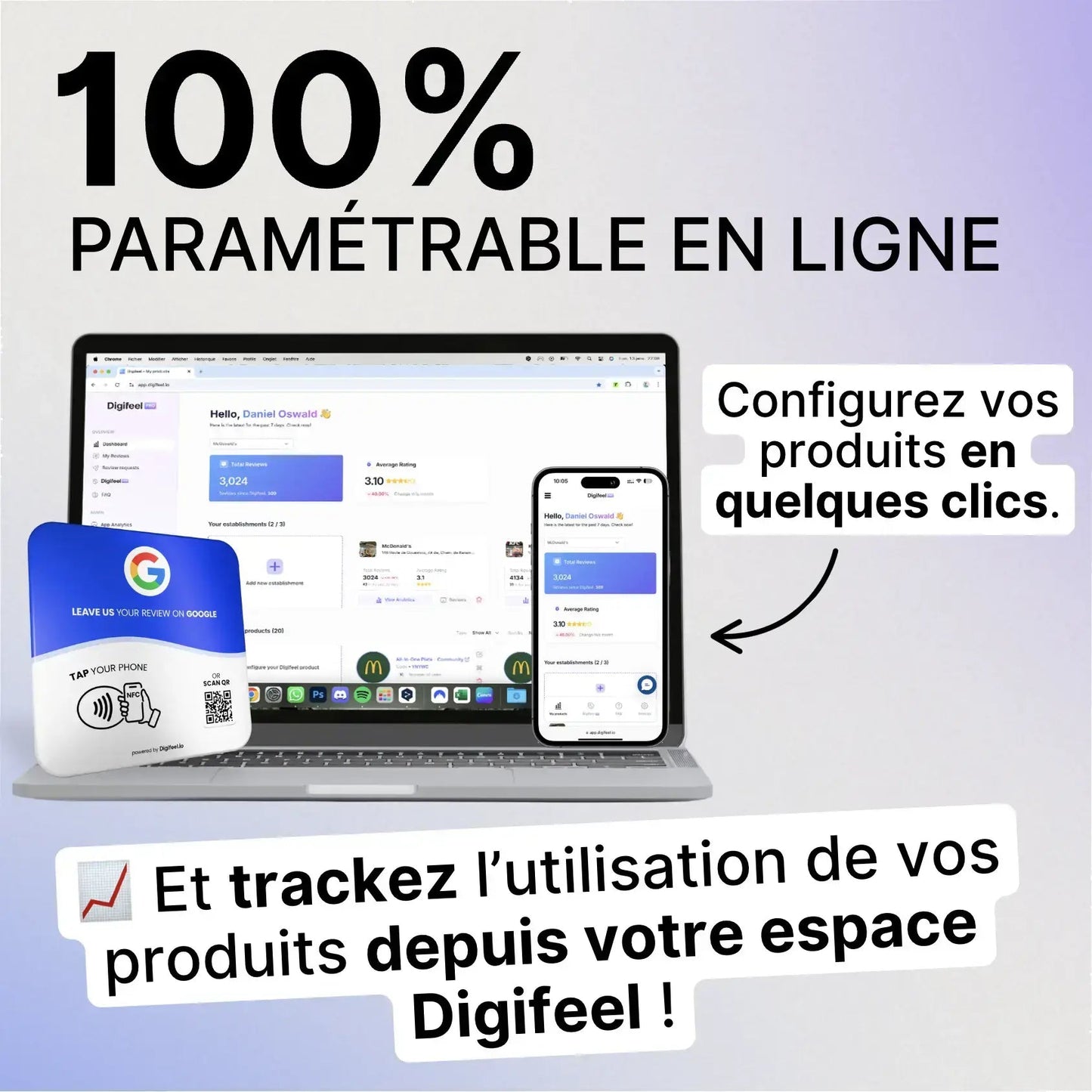 Plaque Mapétoile — Avis Google pour Restaurateurs